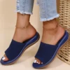 Women Sandals Soft Flat Sandals Zapatos Mujer Summer Sandals Women Stretch Fabric Summer Footwear Elegant Slippers Shoes Women - Image 4