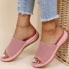 Women Sandals Soft Flat Sandals Zapatos Mujer Summer Sandals Women Stretch Fabric Summer Footwear Elegant Slippers Shoes Women - Image 5