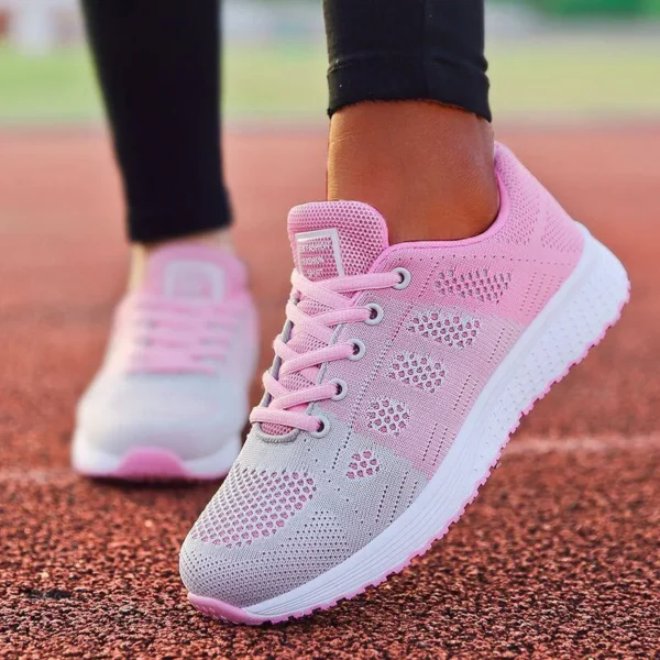 Breathable Women's Sneakers 2024 New Fashion Outdoor Comfortable Sneakers Women Mesh Fabric Lace Up Female Footwear Women Shoes - Image 2