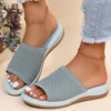 Women Sandals Soft Flat Sandals Zapatos Mujer Summer Sandals Women Stretch Fabric Summer Footwear Elegant Slippers Shoes Women - Image 3