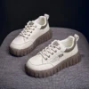 Women's Sneakers Fashion Leather Casual Shoe Designer Platform Shoes for Women Height Increasing Shoes Tenis Shoes Zapatos Mujer