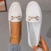Women's Casual Slip on Mary Jane Shoes 2025 Spring Autumn New Fashion Round Toe Solid Soft Sole Flat Loafers Zapatos De Mujer