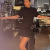 Elegant Mini Dress Woman Ribbons Slim O-neck Short Sleeve Above Knee Dresses Female Spring Summer Party Robe Lady High Street - Image 3