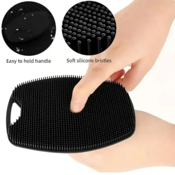 1pc Soft Silicone Exfoliating Brush Cleanser Manual Body Cleansing Body Care Scrubber Shower Gentle Massage Bath Brush For Men - Image 2