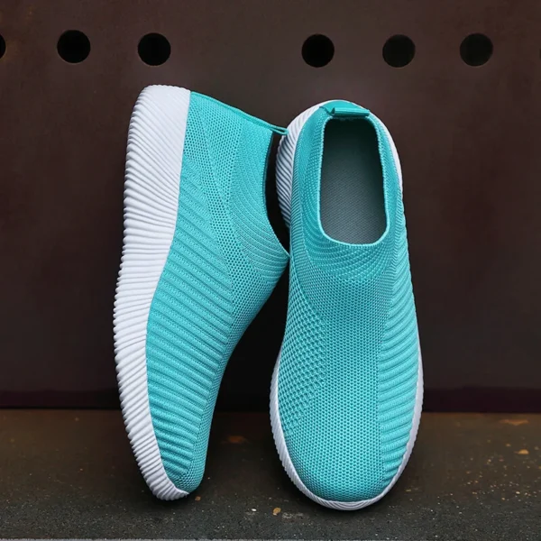 Spring Summer Women's Knitting Sneakers Casual Shoes Flats Slip on Loafers New Flats Female Mocassin Zapatos De Mujer Plus Size - Image 6