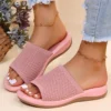 Women Sandals Soft Flat Sandals Zapatos Mujer Summer Sandals Women Stretch Fabric Summer Footwear Elegant Slippers Shoes Women - Image 2