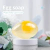 Natural Organic Collagen Egg Soap Wholesale Collagen Handmade Face Bath Soap Bar 80g Savon Eclaircissant Sabun - Image 3