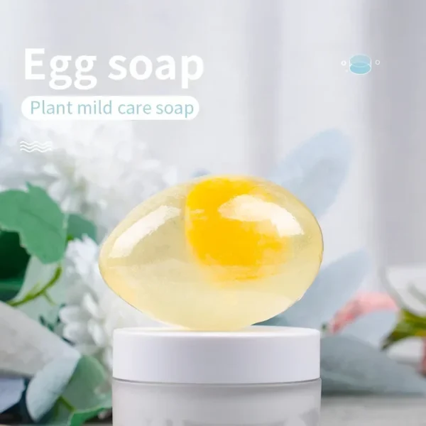 Natural Organic Collagen Egg Soap Wholesale Collagen Handmade Face Bath Soap Bar 80g Savon Eclaircissant Sabun - Image 3