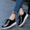 Women's Casual Golf Shoes, White Women's Luxurious Outdoor Grass Walking Sports Shoes, Fashionable Flat Golf Shoes - Image 4
