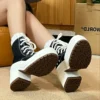 Women Platform Sneakers Luxury Brand Women Boots Fashion Outdoor Skateboard Shoes Women High Top Canvas Sneaker Plus Size 36-42 - Image 6