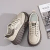 Women's Sneakers Fashion Leather Casual Shoe Designer Platform Shoes for Women Height Increasing Shoes Tenis Shoes Zapatos Mujer - Image 3