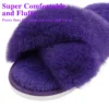 Kidmi Womens Fuzzy Memory Foam Slippers Cross Band Cozy Plush Home Slippers Fluffy Furry Open Toe House Shoes Indoor Slippers - Image 3