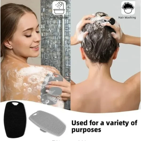 1pc Soft Silicone Exfoliating Brush Cleanser Manual Body Cleansing Body Care Scrubber Shower Gentle Massage Bath Brush For Men - Image 4