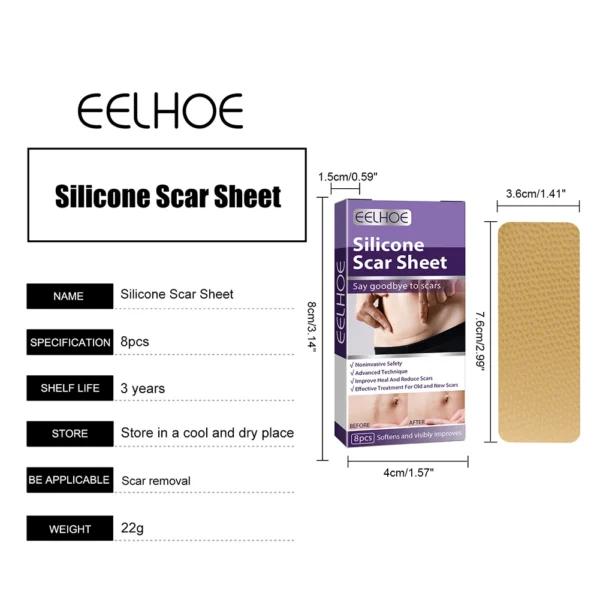 16pcs=2boxes Silicone Scar Invisible Sticker Skin Color Surgery Burn Skin Tape Acne Cover Sticker Silicone Gel Scar Cover - Image 3