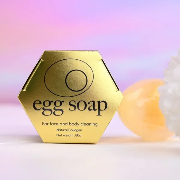 Natural Organic Collagen Egg Soap Wholesale Collagen Handmade Face Bath Soap Bar 80g Savon Eclaircissant Sabun - Image 4