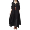 Winter Summer Long Dress Women Long Sleeve Loose V-neck Elegant Dresses Party 2023 New Vintage Chinese Style Dress - Image 5