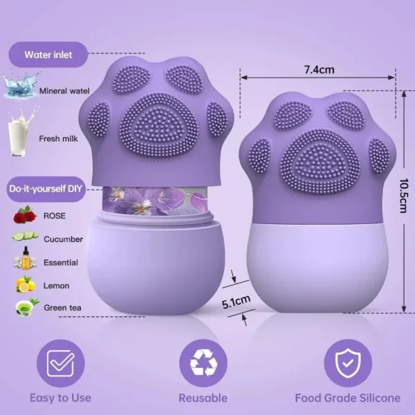 Silicone Ice Facial Roller Face Lifting Contouring Tools Ice Cube Cooling Facial Edema Eye Body Massager Beauty Skin Care Tools - Image 5