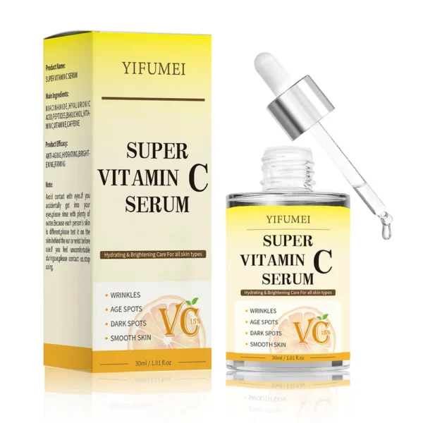 TIFUMEI 7 IN 1 Bright Skin Vitamin C Niacinamide Booster Serum Whitening Skin Tone Essence Fade Acne Mark Beauty Products 30ml - Image 3
