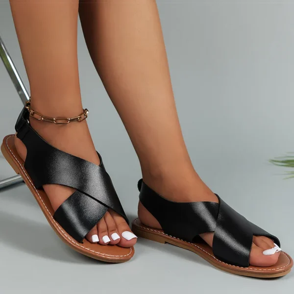 Women's Sandals Classics Flat Sandals 2025 Summer Shoes Woman Flats Footwear Summer Sandals Women Elegant Sandalias De Mujer - Image 3