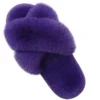 Kidmi Womens Fuzzy Memory Foam Slippers Cross Band Cozy Plush Home Slippers Fluffy Furry Open Toe House Shoes Indoor Slippers