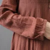 Winter Summer Long Dress Women Long Sleeve Loose V-neck Elegant Dresses Party 2023 New Vintage Chinese Style Dress - Image 6