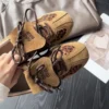Women Leopard Brown Vintage Vulcanized Shoes Letter Printed Sports Falts Lace-up Streetwear Sneakers Outdoor Casual Trainers - Image 2