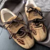 Women Leopard Brown Vintage Vulcanized Shoes Letter Printed Sports Falts Lace-up Streetwear Sneakers Outdoor Casual Trainers