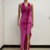 Womens Dresses Neck Mounted Evening Dresses Backless Asymmetrical Luxury Long Cocktail Elegant Party Dresses Welcome Prom Dress - Image 6