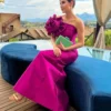Bowith One Shoulder Bridesmaid Evening Party Dresses Luxury Dress for Gala Party with Bow A Line Prom Dresses vestidos de fiesta - Image 2