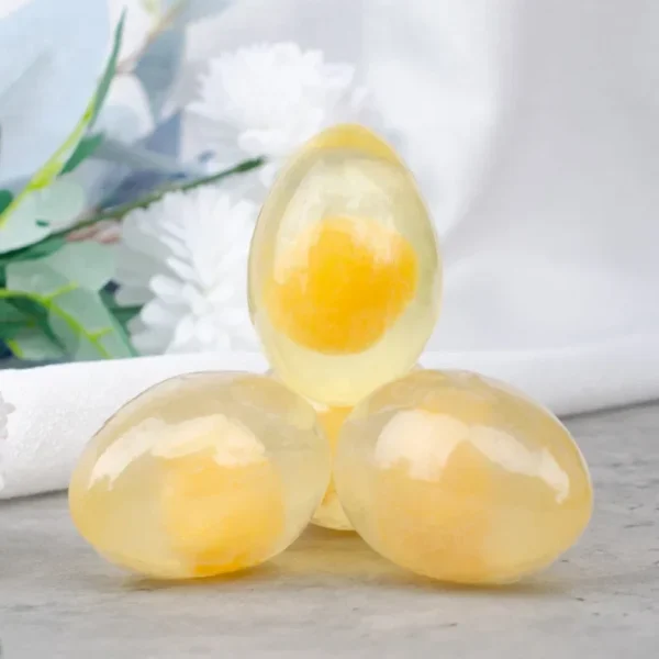 Natural Organic Collagen Egg Soap Wholesale Collagen Handmade Face Bath Soap Bar 80g Savon Eclaircissant Sabun - Image 2